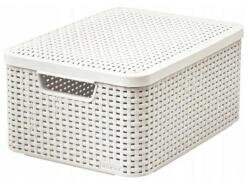 Curver/keter Curver Style M-es Méretű Rattan Kosár Fedéllel 18L (205848) (205848)