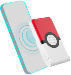 OTL TECHNOLOGIES Magnetic powerbank OTL 5000 mAh, USB-C 15W, Pokemon Pokeball állvánnyal (piros-fehér)