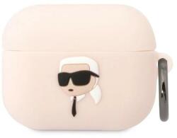 Karl Lagerfeld KLAPRUNIKP AirPods Pro tok rózsaszín/szilikon Karl fej 3D