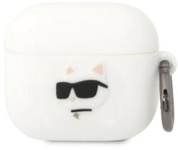 Karl Lagerfeld KLA3RUNCHH AirPods 3 tok fehér/fehér Szilikon Choupette Head 3D