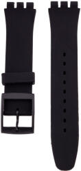 Ricardo Curea unisex neagră de silicon pentru ceas Swatch 16 mm