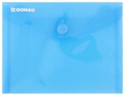 DONAU Mapa PP protectie documente A6 landscape, inchidere cu capsa, 10/set, DONAU - albastru transparent (DN-8549001PL-10) - forit