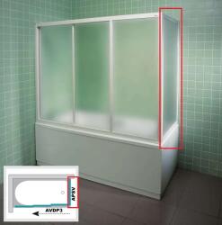 RAVAK APSV-75 Fix Kádoldalfal - Fehér - Grape Üveg