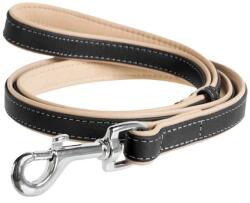 COLLAR Lesă din piele pentru câini Collar Soft - 122cm, 13mm - negru - bej