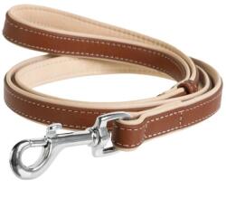 COLLAR Lesă din piele pentru câini Collar Soft - 122cm, 13mm - maro - bej