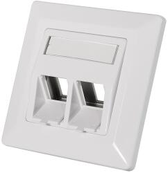 LogiLink Keystone Face Plate for 2 modules, signal white (NK4020)