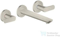 Hansgrohe AXOR Citterio C falsík alatti mosdó csaptelep 19 cm-es kifolyóval, nem zárható leeresztővel, alaptest nélkül, rozsdamentes acél hatású 49070800 (49070800)