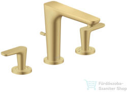 Hansgrohe AXOR CITTERIO C 3 üléses mosdó csaptelep rombuszmetszéses fogantyúval, automata leeresztővel, szálcsiszolt arany hatású 49061250 (49061250)