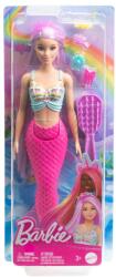 Mattel Papusa sirena cu par lung, Barbie, Touch Of Magic Mermaid, HRR00 Papusa Barbie