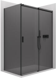 Cerano Santoro, zuhanykabin tolóajtóval 130 (ajtó) x 100 (fal) x 195 cm, 6mm szürke üveg, fekete profil, CER-CER-425476 (CER-CER-425476)
