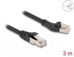 Delock Cablu de retea RJ45 Cat. 8.1 S/FTP drept/unghi 45 grade stanga 3m Negru, Delock 80754 (80754)