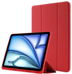  LEATHER Capac cu balamale pentru Apple iPad Air 11 2026 / 2025 / 2024 roșu