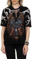 AFFLICTION дамска тениска affliction - ac chrome lord - aw26388-ЧЕРНА