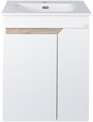 TMP cabinets VISION LONG 60 fali függesztett fürdőszobai bútor - SKY E-8099-60 porcelán mosdóval- 61 x 46 cm (83400164) - globalvivamarket