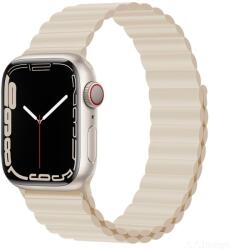 DEVIA Apple iWatch Devia Delux Sport 3 Silicone Magnet 38/40/41mm Óraszíj - Krém