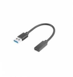 Lanberg Cablu Lanberg USB-C (F) -> Cablu USB-A(M) 0, 15 m, negru