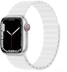 DEVIA Apple iWatch Devia Delux Sport 3 Silicone Magnet 42/44/45mm Óraszíj - Fehér