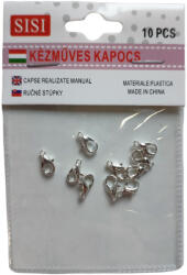 SISI Delfin kapocs 15 db 11, 5 x 6 mm ezüst