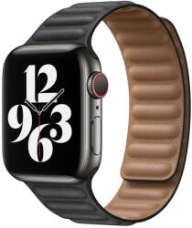 DEVIA Apple iWatch Devia Elegant Leather Two-Tone 38/40/41mm óraszíj - Fekete