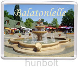 Balatonlelle Szökőkút hűtőmágnes (műanyag keretes)