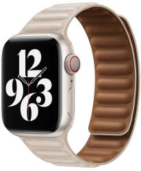DEVIA Apple iWatch Devia Elegant Leather Two-Tone 42/44/45mm óraszíj - Bézs