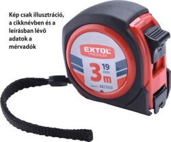 EXTOL bandă de măsurare, cauciucată, 1 stop, 3mx19mm - pcx - 11,09 RON