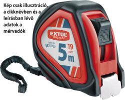 Extol bandă de măsurare, cauciucată, 1 stop, 3mx19mm - pcx - 11,09 RON