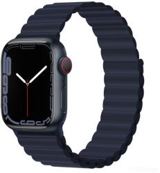 DEVIA Apple iWatch Devia Delux Sport 3 Silicone Magnet 42/44/45mm Óraszíj - Sötétkék