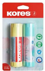 Kores Stick de lipici în cutie pastel, 2x40 g, KORES, culori mixte 12829 (12829)