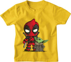  Deadpool és Baby Yoda - Gyerek Póló (991432)