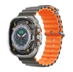 DEVIA DELUXE SPORT6 Curea de rezervă (dimensiune personalizată, mare, silicon, reglabilă, val) GREY/NORANGE YELLOW (GP-160492GP-160492)