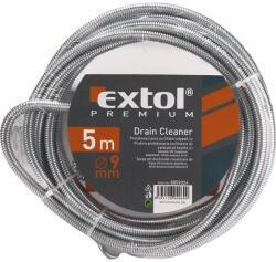 Extol Curățător pentru țevi de scurgere, 10m, diametru 9mm, cu înfășurare manuală, cu cuie de curățare, (răsucite din sârmă de 1, 9mm)