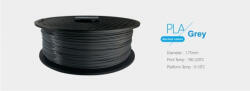  3D FILAMENT 1, 75mm PLA Grey /Rola de 1kg/