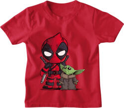  Deadpool és Baby Yoda - Gyerek Póló (718725)