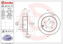 BREMBO Disc frana BREMBO PRIME LINE - UV Coated 08. A114.71 (08.A114.71)