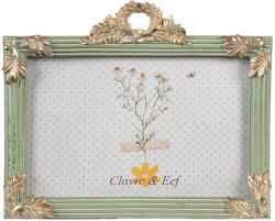 Clayre & Eef Rama foto de masa, perete polirasina aurie verde 17x2x14 cm, 10x15 cm (2F1140)