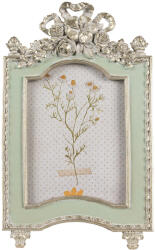 Clayre & Eef Rama foto masa polirasina verde argintie 14x2x24 cm, 10x15 cm (2F1121)
