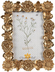 Clayre & Eef Rama foto de masa, perete polirasina aurie 16x2x20 cm, 10x15 cm (2F1155)