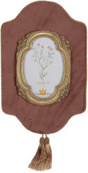 Clayre & Eef Rama foto de perete polirasina aurie catifea roz 21x2x32 cm, 10x15 cm (2F1084)