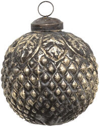 Clayre & Eef Set 6 globuri brad Craciun sticla maro 7x7 cm (6GL3687)