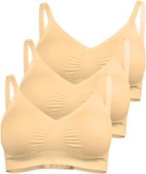 HQX Set 3 bustiere pentru alaptare, Microfibra, Bej (6427616239862-7292)