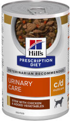 Hill's 30 x Hill s PD Canine C D Chicken Vegetables Stew 354 g, hrana umeda dieta veterinara pentru caini cu probleme urinare