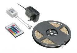 GTV Kit banda LED RGB cu telecomanda, distribuitor si banda LED 5m, 25W , IP20 (LD-ZL5RGB150-00)