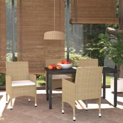 vidaXL Set mobilier de grădină cu perne, 5 piese, bej, poliratan (3094987) - comfy
