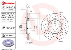 BREMBO Disc frana BREMBO 09.8760. 1X - piesa-auto