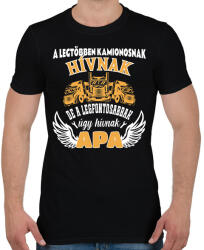 printfashion Kamionos apa - Férfi póló - Fekete (16427605)
