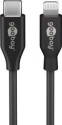 Goobay Cablu de date Goobay Cable Lightning USB-C black 0.5m - 39428 (39428)