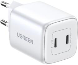 UGREEN gyors töltő GaN 2 x USB-C 45W QC PD Ugreen CD294 - fehér