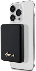 GUESS MagSafe Metal Script Logo indukciós powerbank 15W 5000mAh - fekete