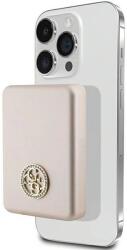 GUESS MagSafe 4G Strassed Metal Logo indukciós powerbank 15W 5000mAh - arany